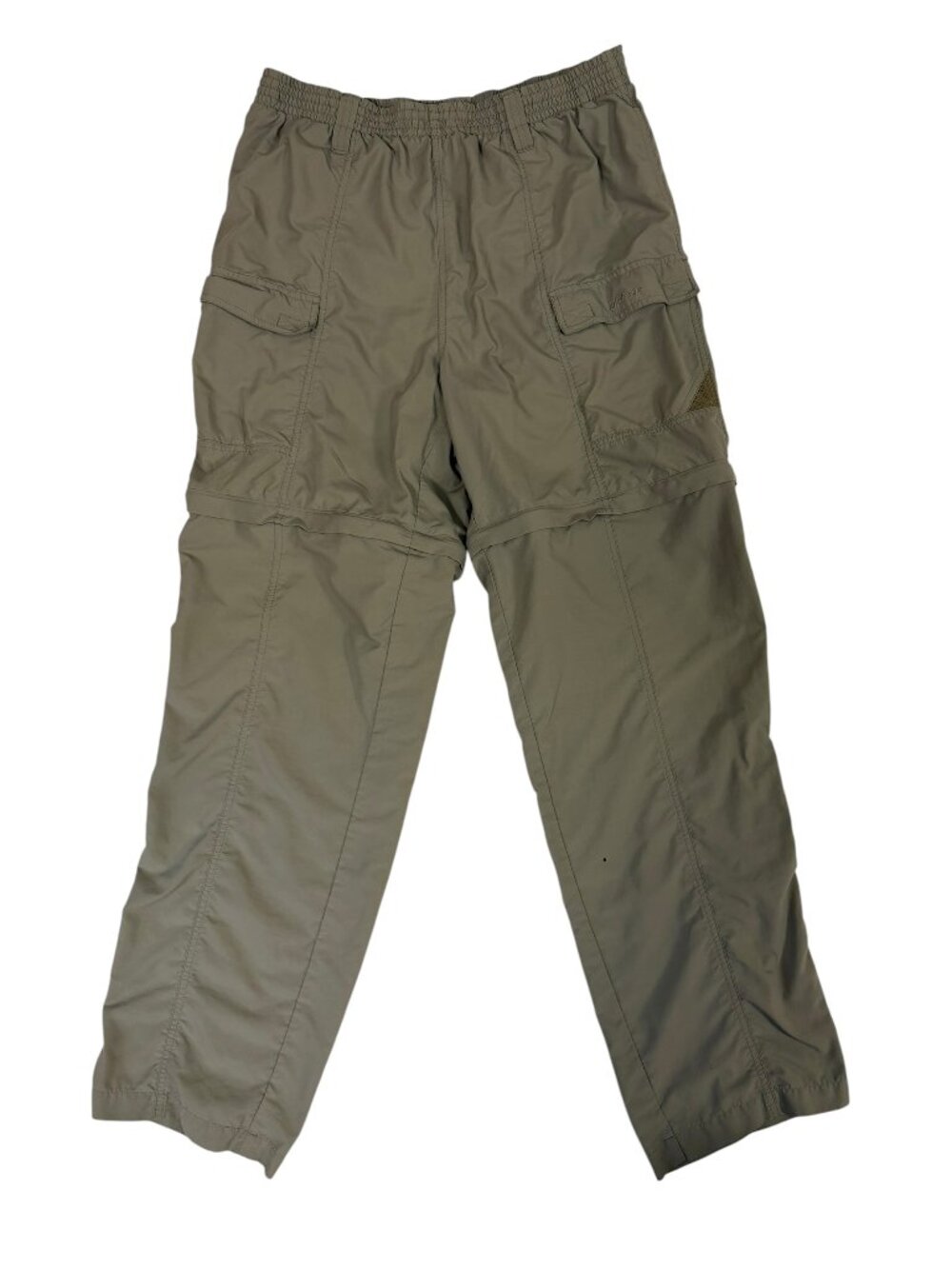 Colombia Men's Large Convertible Fishing Cargo Pants Zip-Off Olive UPF 30+